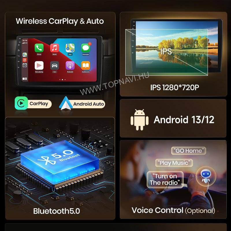 Android autórádió Audi A6 1997–2004 modellhez – 9"