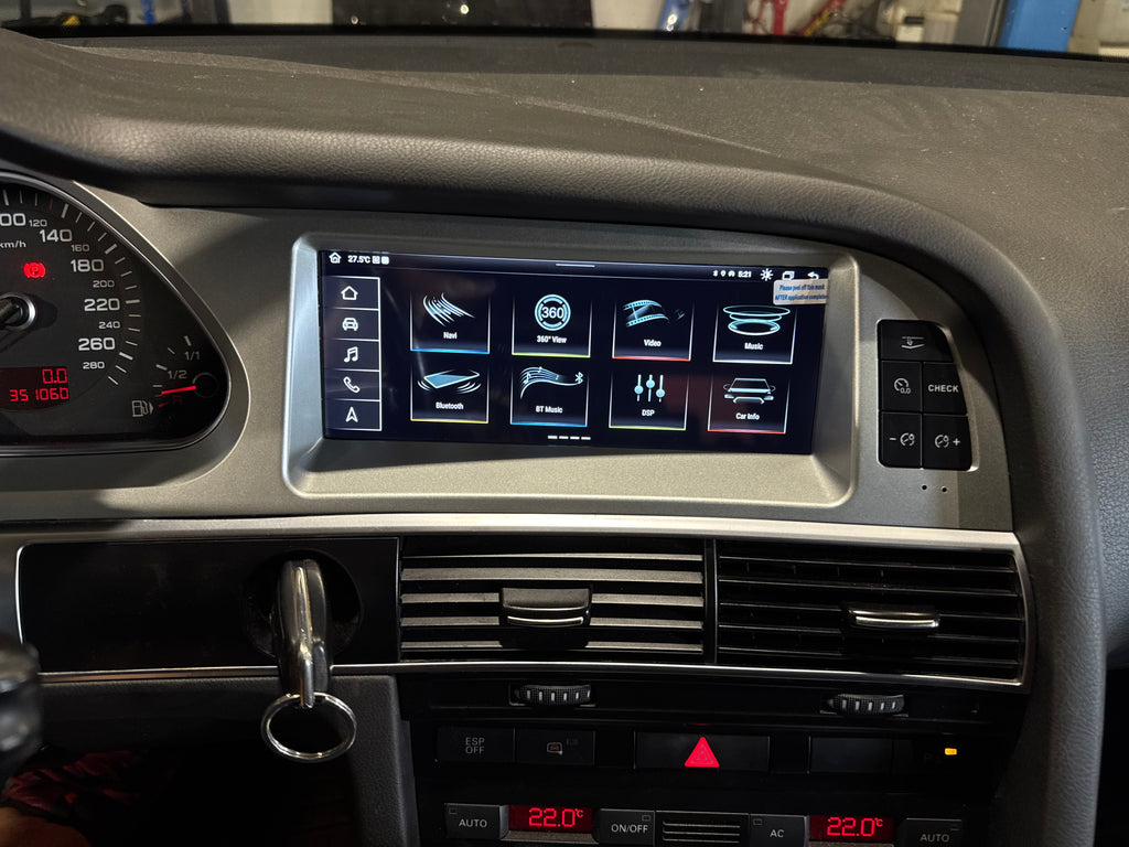 Audi A6 C6 fejegység DSP és tolatókamera funkcióval – 10 inch