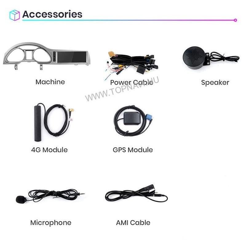 Minden beépítéshez szükséges tartozékkal érkező Android fejegység Audi Q7-hez – 10.25"