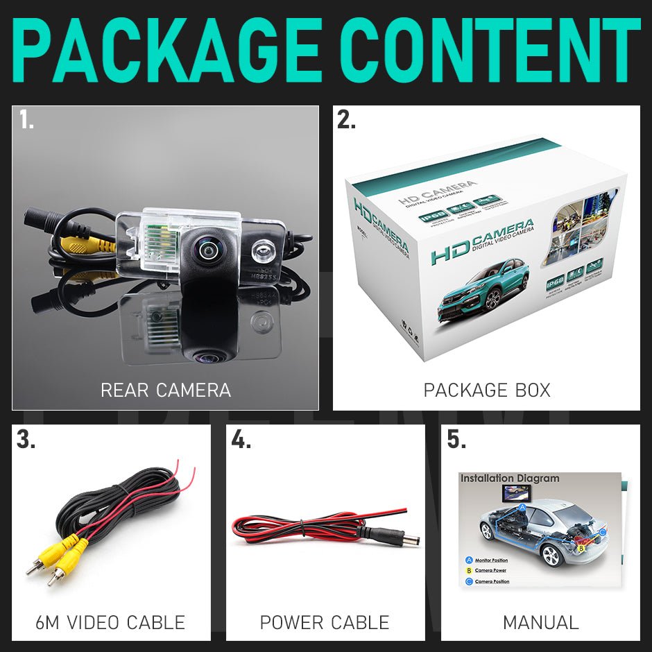 Audi Q7 FullHD 1080P Tolatókamera - TopNAVI