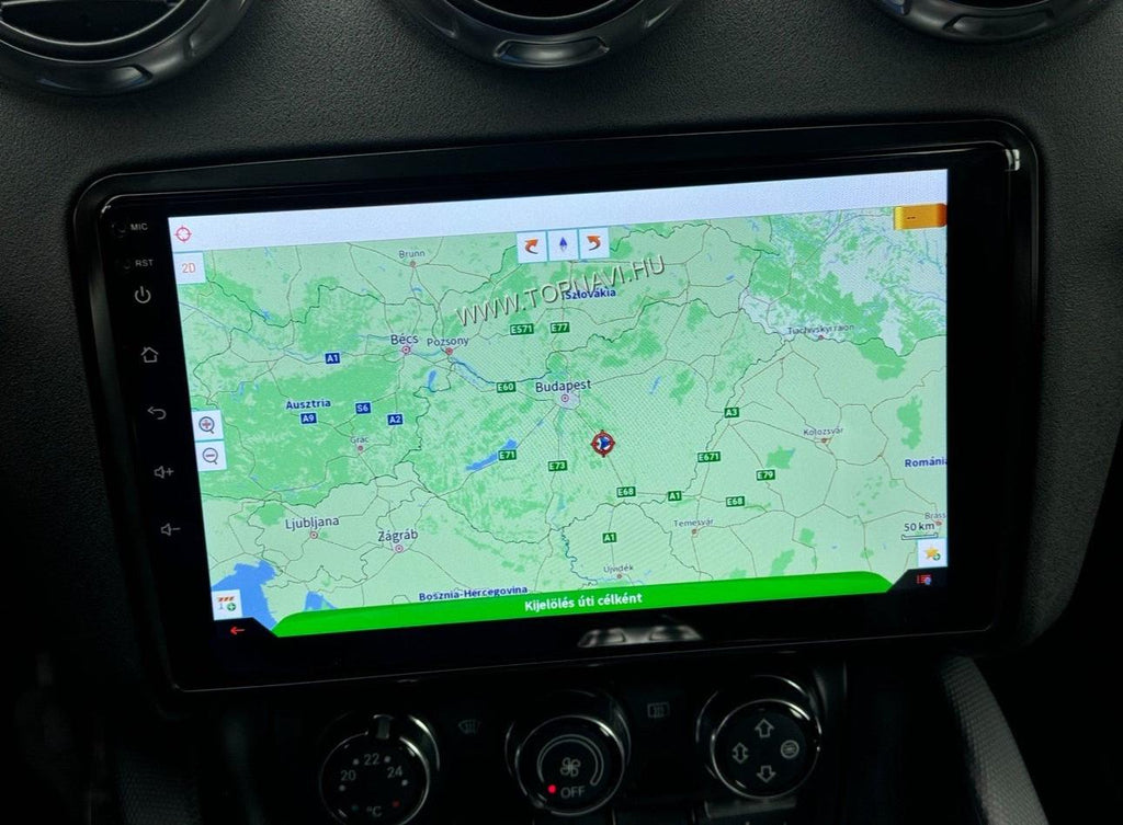 Audi TT 2006–2014 típushoz illő Android multimédia – 9 colos érintőkijelző, CarPlay és tolatókamera opcióval