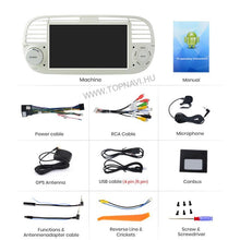 Kép betöltése a Galérianézegetőbe, Fiat, Abarth 500 2007 - 2015 Bézs 7" Android Multimédia fejegység - TopNAVI