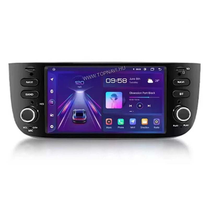 Fiat, Abarth Linea, Punto 2009 - 2016 7" Android Multimédia fejegység - TopNAVI