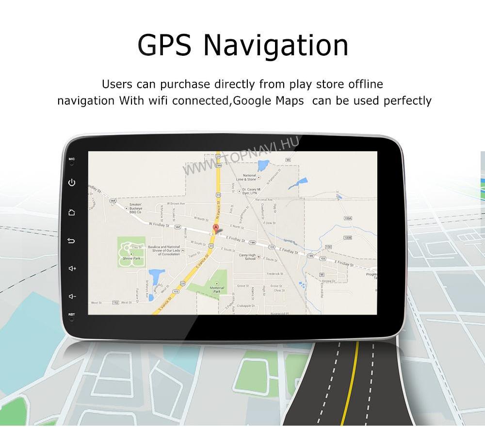 2 Din 10.1" Univerzális Android Multimédia fejegység - TopNAVI