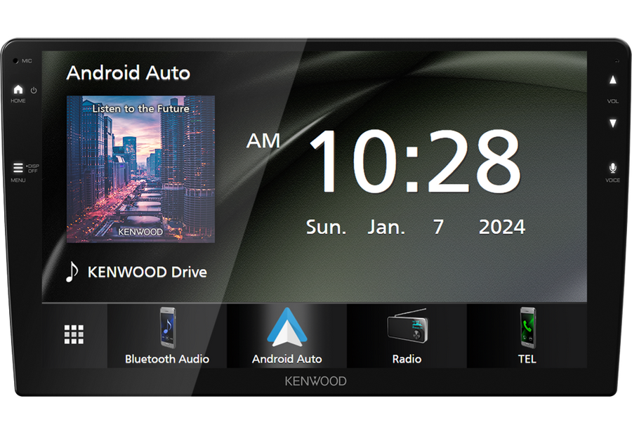 Kenwood DMX80AXS 9 colos autórádió elölnézet, Android Auto