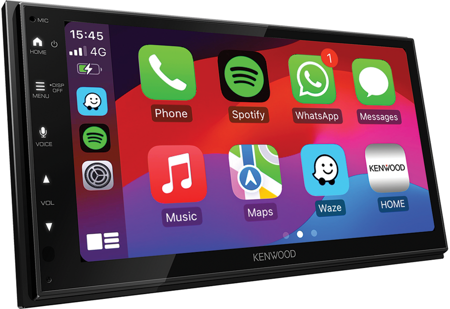 Kenwood DMX6523DABS 2 DIN autórádió Apple CarPlay kezdőképernyővel