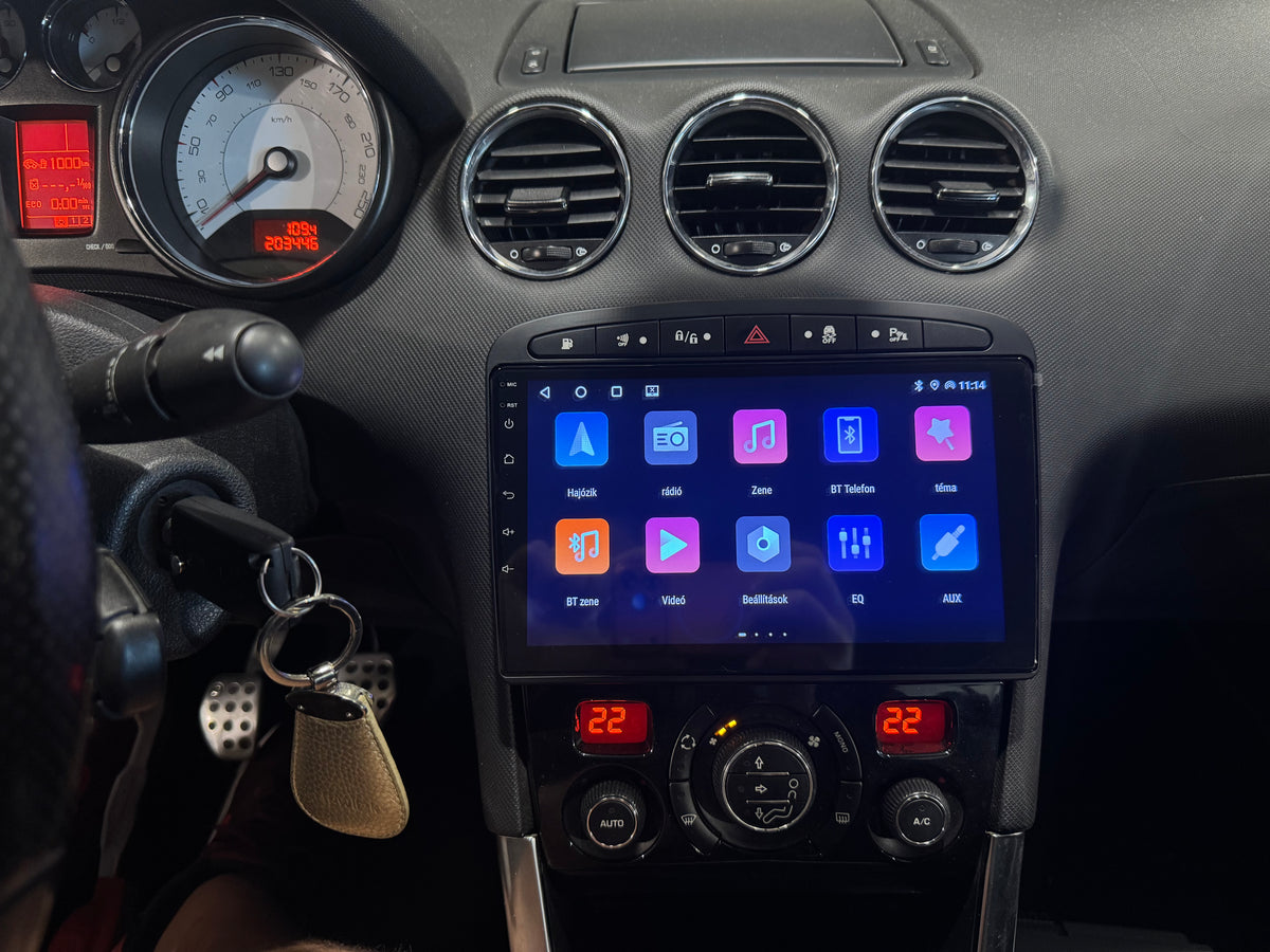 Peugeot 308, 308-SW 2007- 2013 9" Android multimédia autórádió érintőkijelzős fejegység