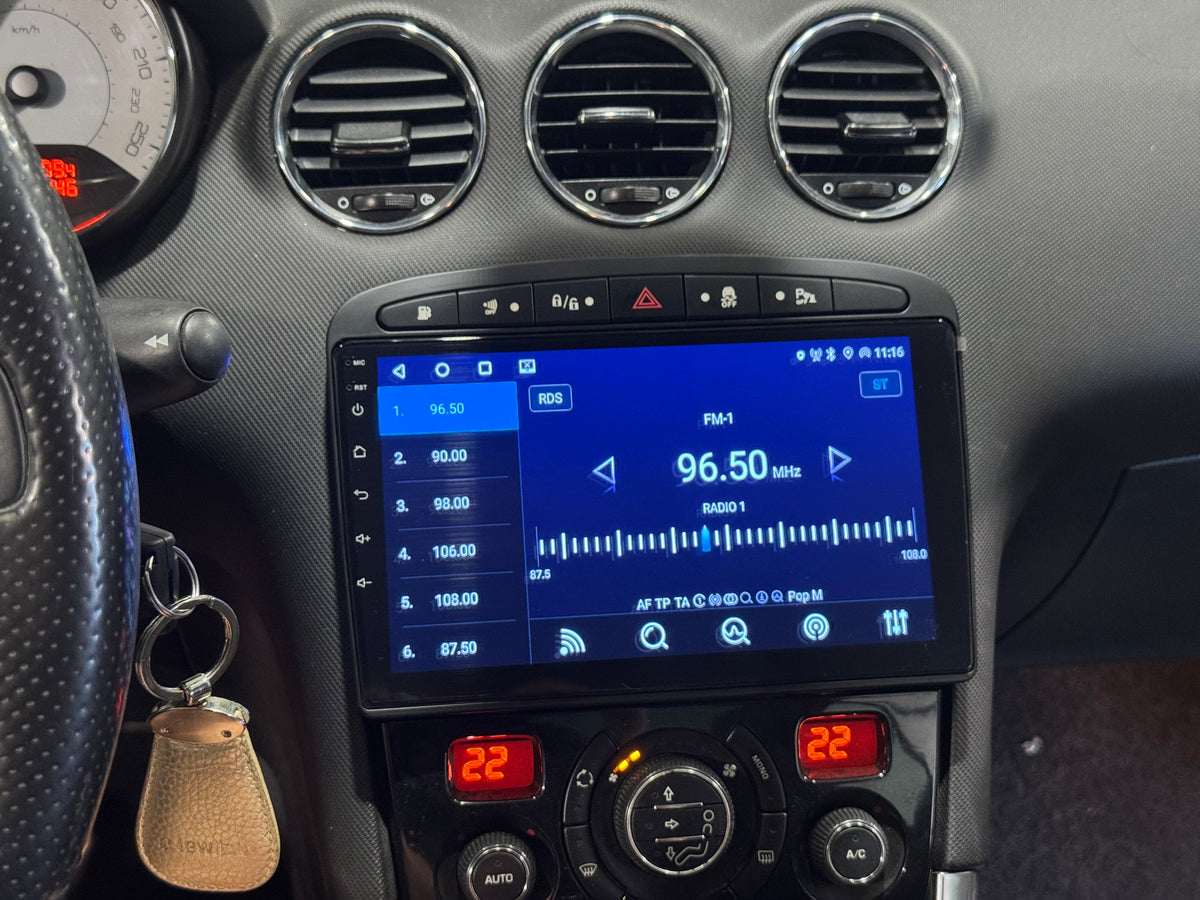 Peugeot 308, 308-SW 2007- 2013 9" Android multimédia autórádió érintőkijelzős fejegység