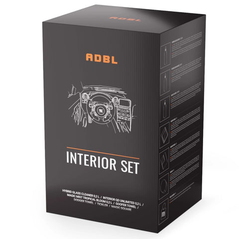 ADBL Interior Set belső autóápoló ajándékszett – 3 × 200 ml + kendők, applikátor – másik nézet