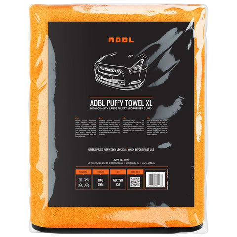 ADBL Puffy Towel XL 90×60 cm, 840 g/m² szárítókendő gyári csomagolásban