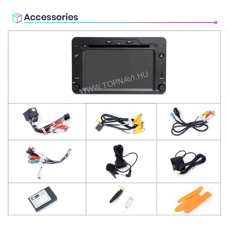 Alfa Romeo 159, Brera, Spider 2005 - 2011 7" Android Multimédia fejegység - TopNAVI