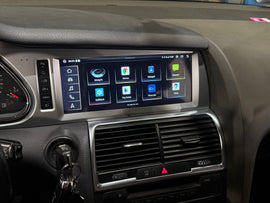 Audi Q7 autórádió csere érintőkijelzővel és bluetooth funkcióval – 10 inch  