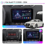 Audi TT MK2 8J 2006–2014 9" Android multimédia autórádió érintőkijelzős fejegység — kép 2
