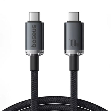 Baseus Crystal Shine USB-C – USB-C kábel – 100 W, 20 Gb/s, 4K kép, 1,5 m