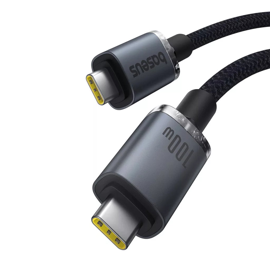 Baseus Crystal Shine USB-C kábel áttetsző csatlakozóházzal