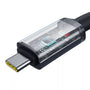 Baseus Crystal Shine USB-C – USB-C kábel – 100 W, 20 Gb/s, 4K kép, 1,5 m — kép 5