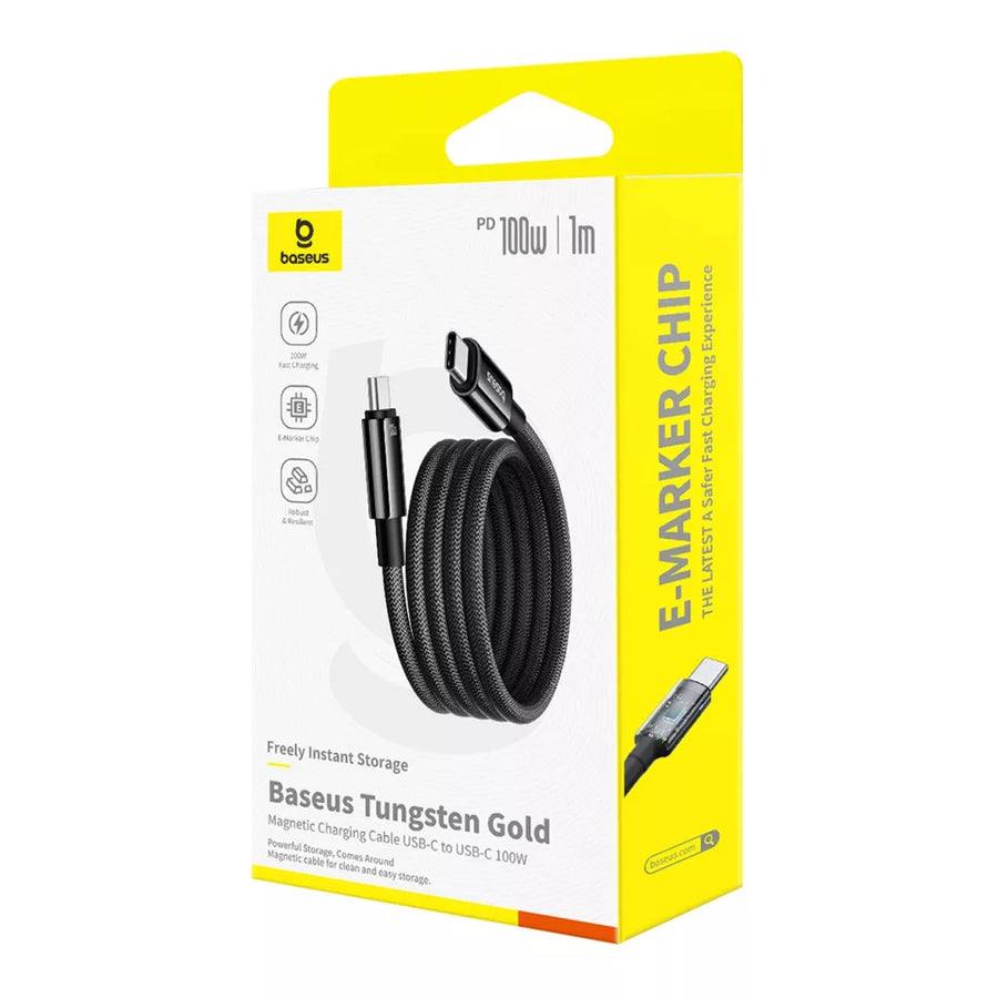 Baseus Tungsten Gold mágneses USB-C kábel dobozban