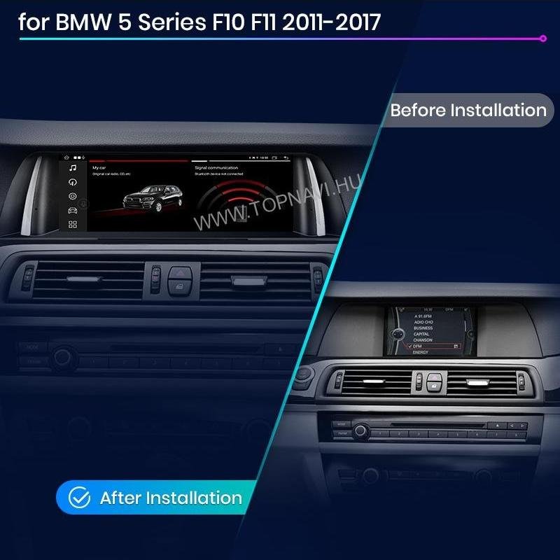 BMW 5 Széria F10 F11 2010 - 2017 10.25" Android Multimédia fejegység - TopNAVI