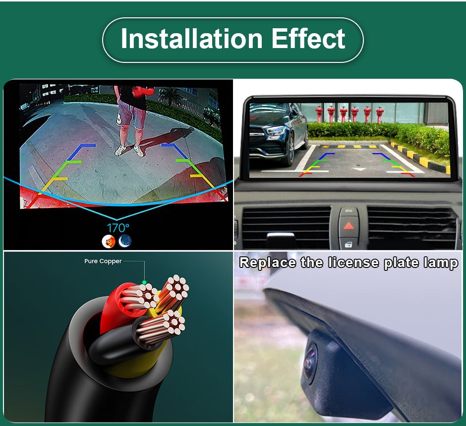 BMW E38 E39 E46 E60 E61 E65 E66 E90 E91 E92 X3 X4 X5 X6 FullHD 1080P Tolatókamera - TopNAVI