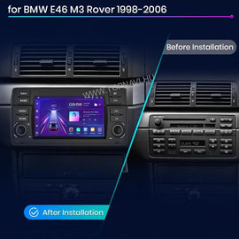 Autórádió csere Android rendszerrel BMW E46 1998–2006 modellekhez – 7 inch