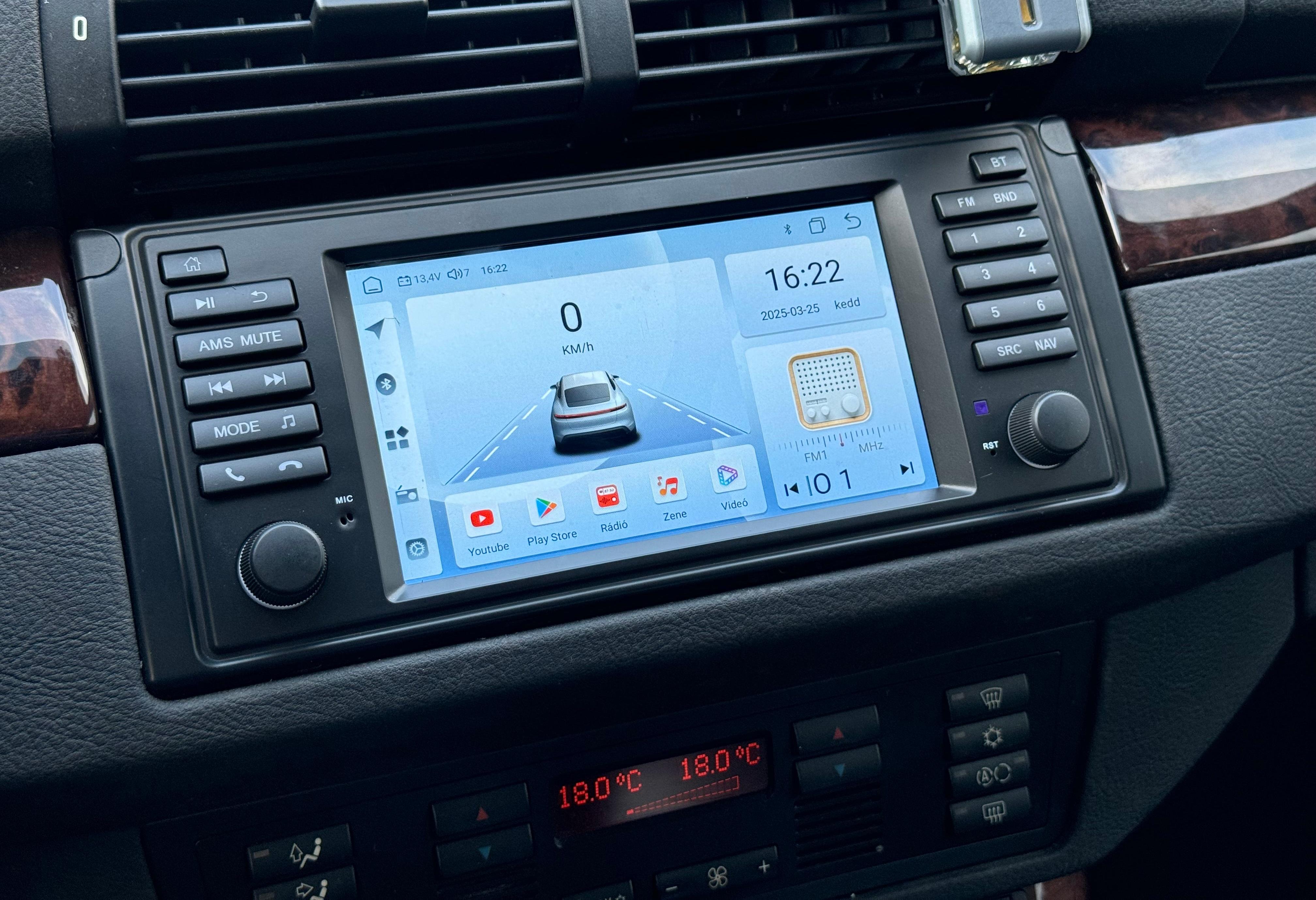 Android autórádió BMW E39-hez érintőkijelzővel és magyar menüvel – 7 inch 