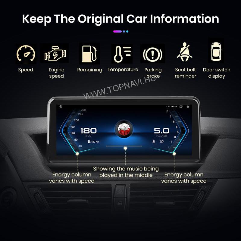 BMW X1 E84 2009 - 2015 10.25" Android Multimédia fejegység - TopNAVI