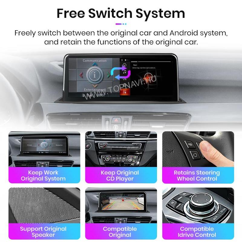 BMW X1 F48 10.25" Android Multimédia fejegység - TopNAVI