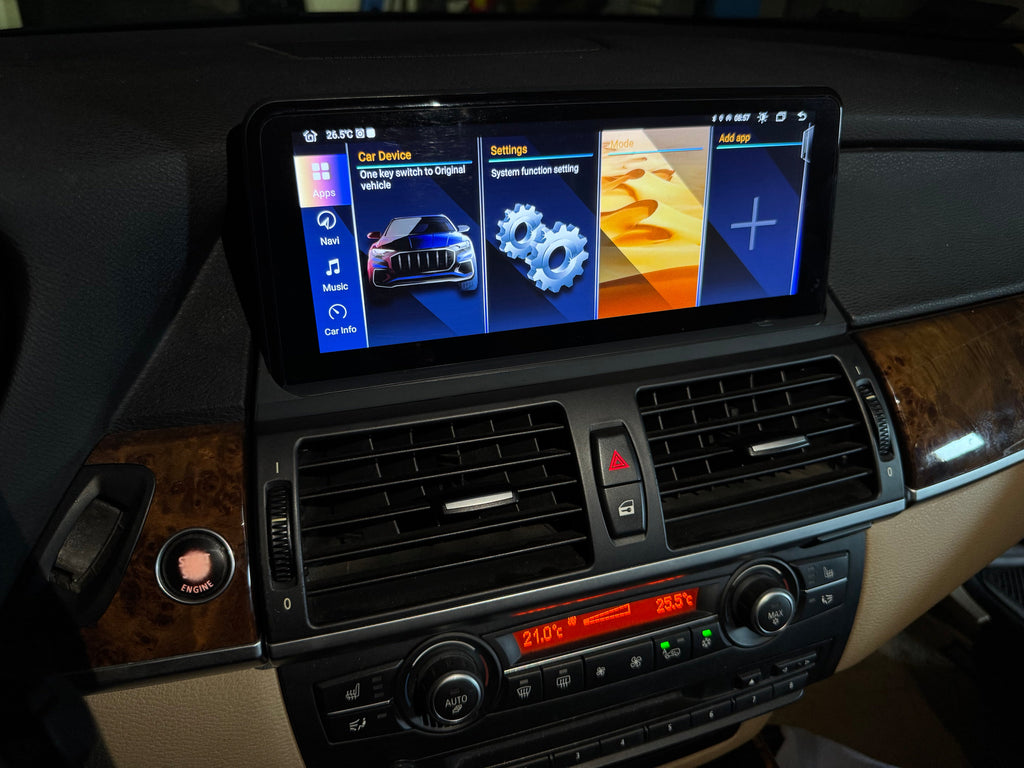 BMW X5 E70 X6 E71 CCC CIC 10.25" Android Multimédia fejegység autórádió, hifi, rádió és fejegység nagy kijelzővel, CarPlay, Android autó, Wifi és Bluetooth támogatással,