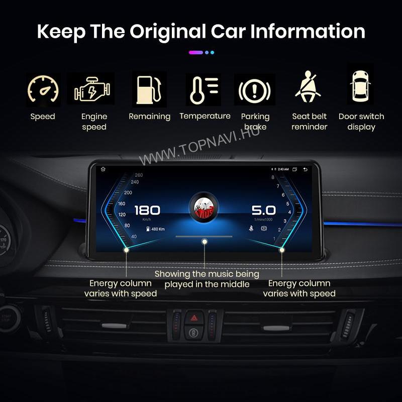 BMW X5 F15 X6 F16 2014 - 2017 10.25" Android Multimédia fejegység - TopNAVI