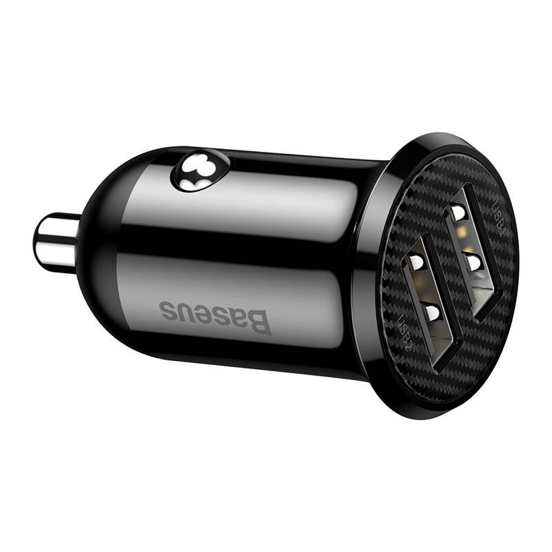 Baseus 2×USB autós töltő 4,8 A szemből