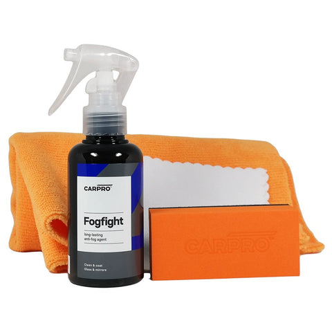 CarPro FogFight párásodásgátló szett: 100 ml spray, applikátor és kendők