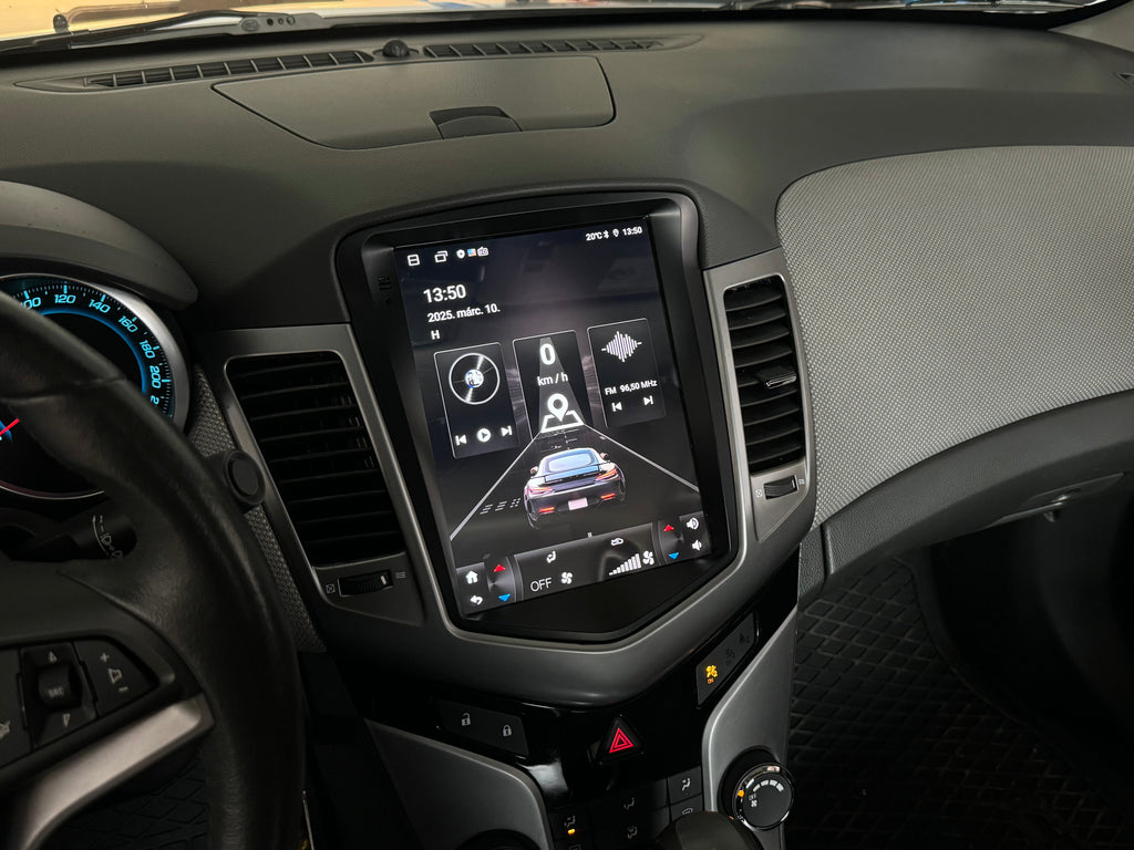 Chevrolet Cruze 2008 - 2014 9.7" Tesla Style Android Multimédia fejegység autórádió, hifi, rádió és fejegység nagy kijelzővel, CarPlay, Android autó, Wifi és Bluetooth támogatással,
