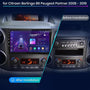 Citroen Berlingo B9 2008-2019 9" Android multimédia autórádió érintőkijelzős fejegység — kép 2