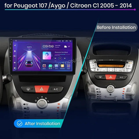 Citroen C1 2005 - 2014 10" Android Multimédia fejegység - TopNAVI