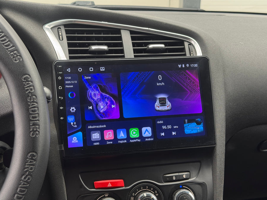 Citroen C4 2010 - 2020 10.1" Android Multimédia fejegység autórádió, hifi, rádió és fejegység nagy kijelzővel, CarPlay, Android autó, Wifi és Bluetooth támogatással,