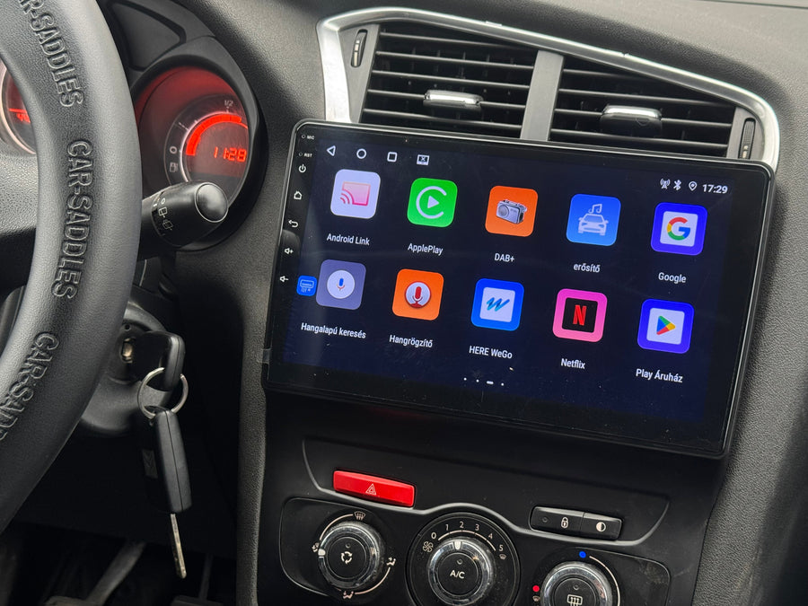 Citroen C4 2010 - 2020 10.1" Android Multimédia fejegység autórádió, hifi, rádió és fejegység nagy kijelzővel, CarPlay, Android autó, Wifi és Bluetooth támogatással,