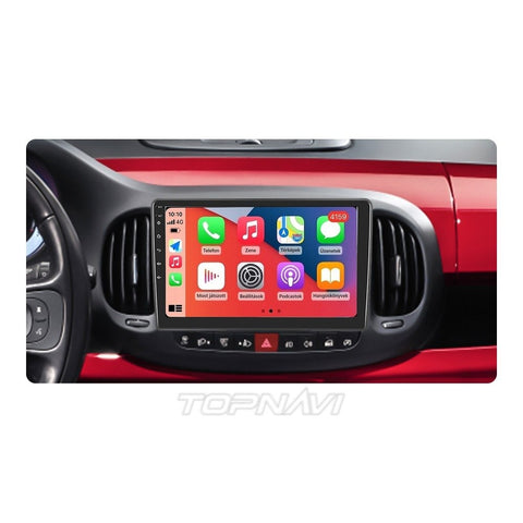 Fiat 500L 2012–2017 10.1" Android multimédia fejegység beépítőkerettel, Apple CarPlay képernyővel - TOPNAVI