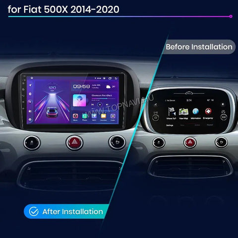 Fiat 500X 2014 - 2023 9" Android Multimédia fejegység - TopNAVI
