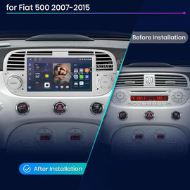 Fiat, Abarth 500 2007 - 2015 Bézs 7" Android Multimédia fejegység - TopNAVI