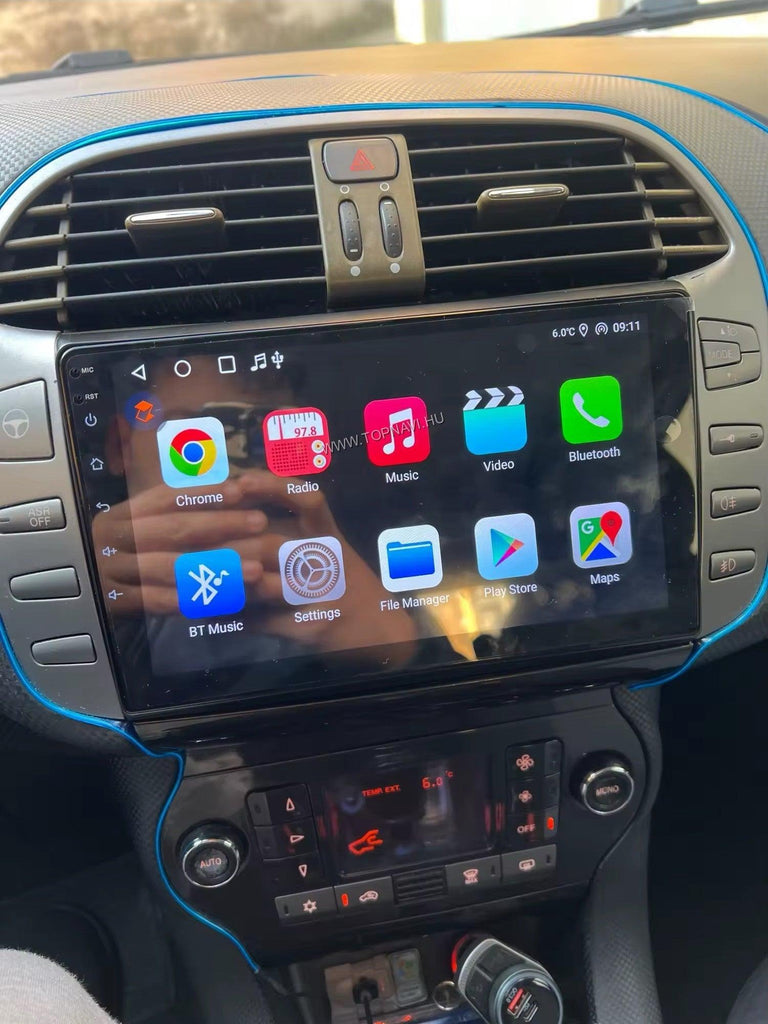 Fiat Bravo 2007 - 2012 9" Android Multimédia fejegység - TopNAVI