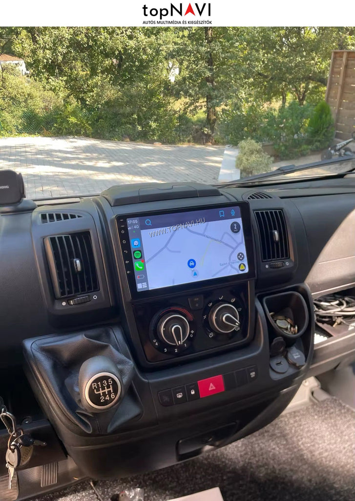 Fiat Ducato 2006 - 2021 9" Android Multimédia fejegység autórádió, hifi, rádió és fejegység nagy kijelzővel, CarPlay, Android autó, Wifi és Bluetooth támogatással,