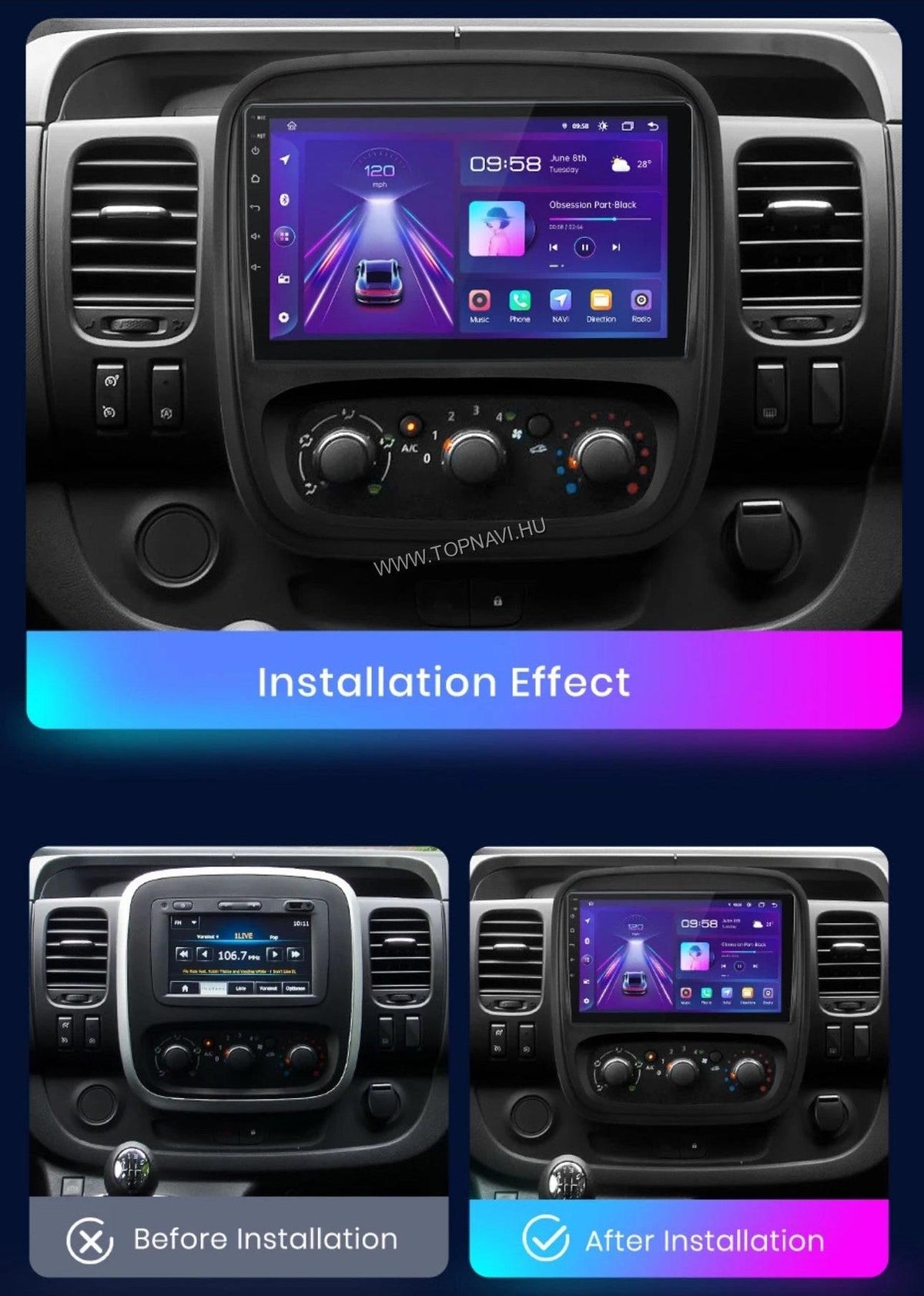 Fiat Talento 2014 - 2020 9" Android Multimédia fejegység - TopNAVI
