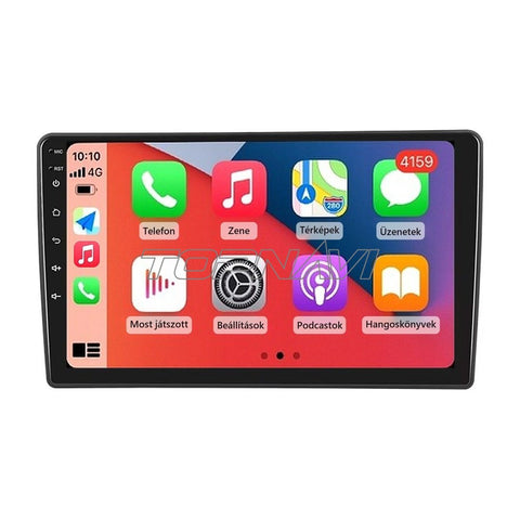 Fiat Tipo, Egea 9" Android multimédia fejegység beépítőkerettel, gyári beépített rádiós autókhoz, Apple CarPlay képernyővel - TOPNAVI