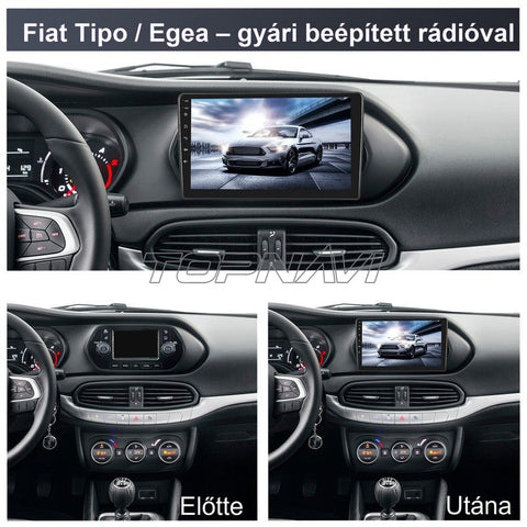 Fiat Tipo, Egea 2015- 2020 9" Android multimédia autórádió érintőkijelzős fejegység – másik nézet