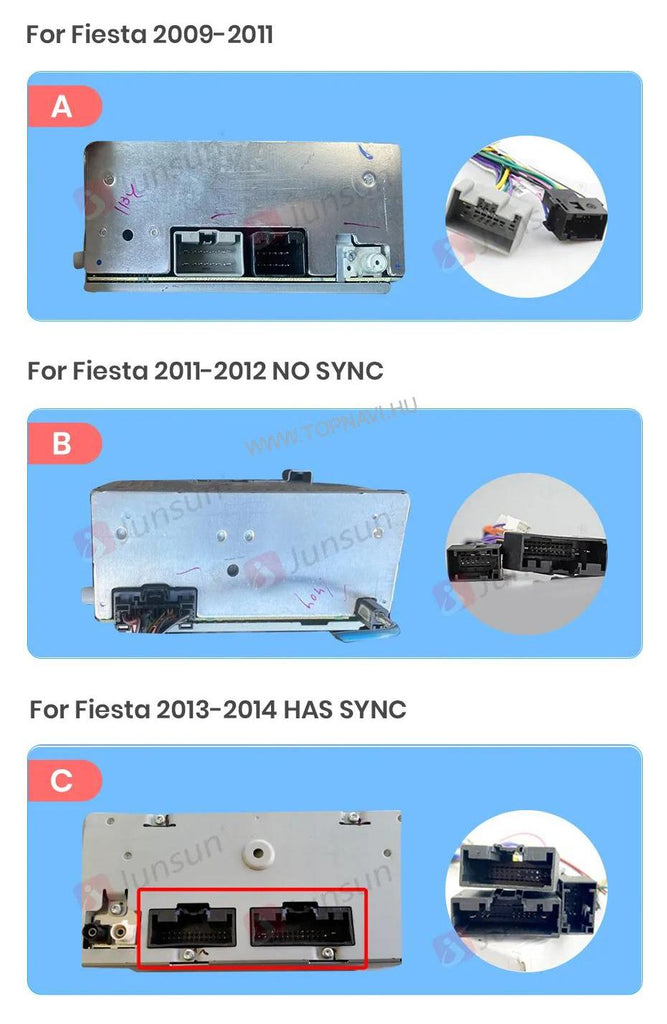 Ford Fiesta MK7 2009 - 2017 9" Android Multimédia fejegység - TopNAVI