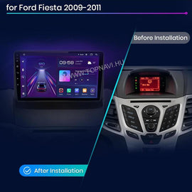 Ford Fiesta MK7 2009 - 2017 9" Android Multimédia fejegység - TopNAVI