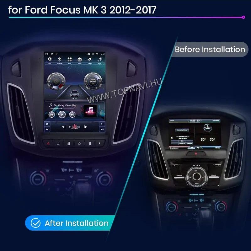 Ford Focus 3 "Tesla Style" 2012 - 2017 9.7" Android Multimédia fejegység - TopNAVI
