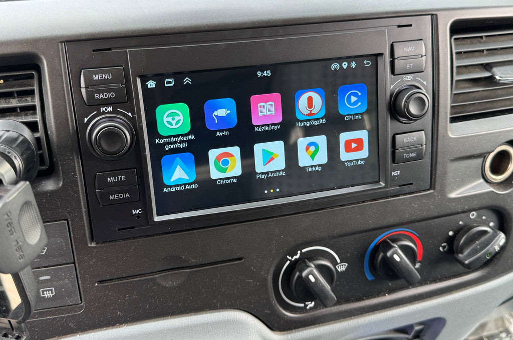 Ford Focus, Fiesta, Mondeo, C - Max, S - Max, Fusion, Transit, Kuga, Galaxy 7" Fekete Android Multimédia fejegység - TopNAVI