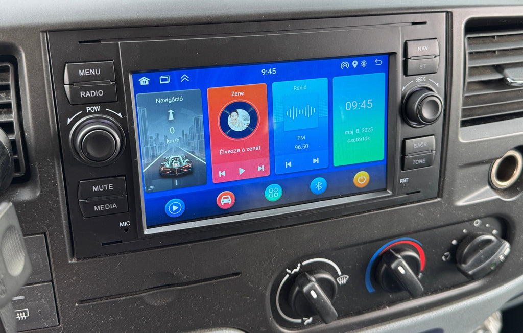 Ford Focus, Fiesta, Mondeo, C - Max, S - Max, Fusion, Transit, Kuga, Galaxy 7" Fekete Android Multimédia fejegység - TopNAVI