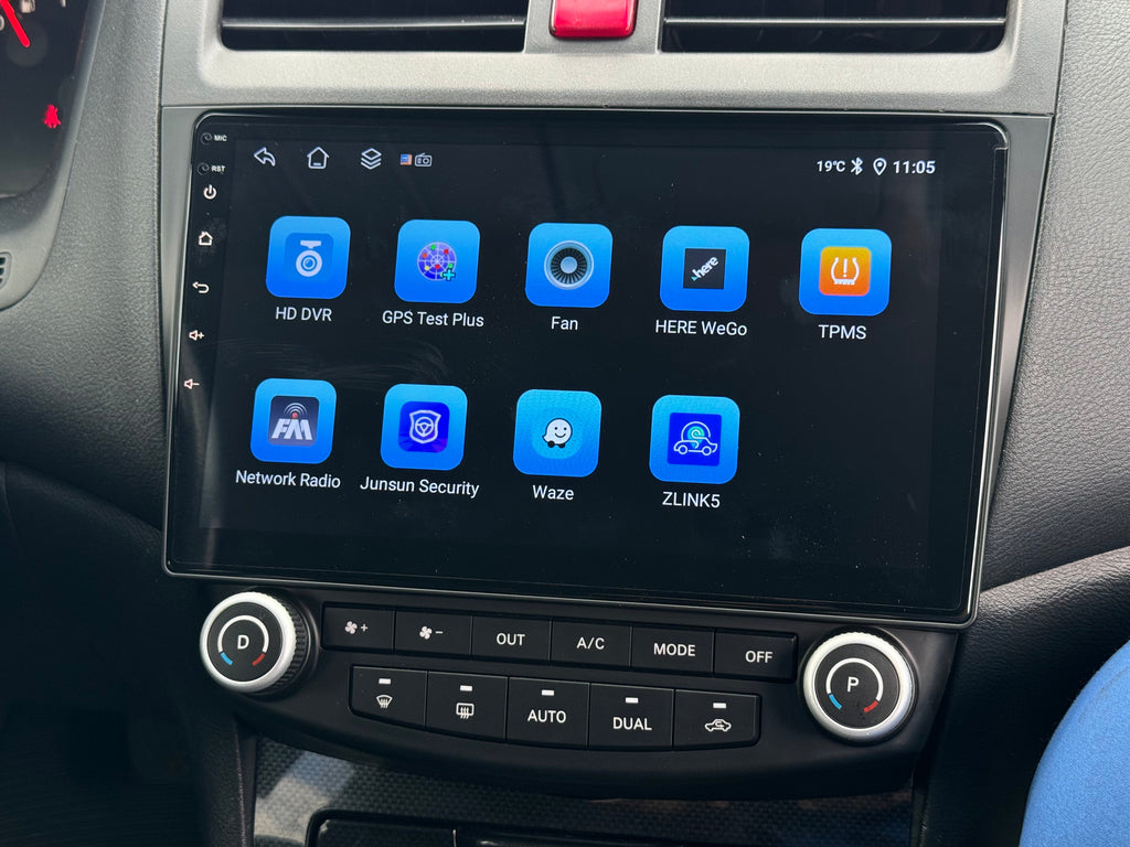 Honda Accord 7.gen 2003 - 2007 10.1" Android Multimédia fejegység autórádió, hifi, rádió és fejegység nagy kijelzővel, CarPlay, Android autó, Wifi és Bluetooth támogatással,